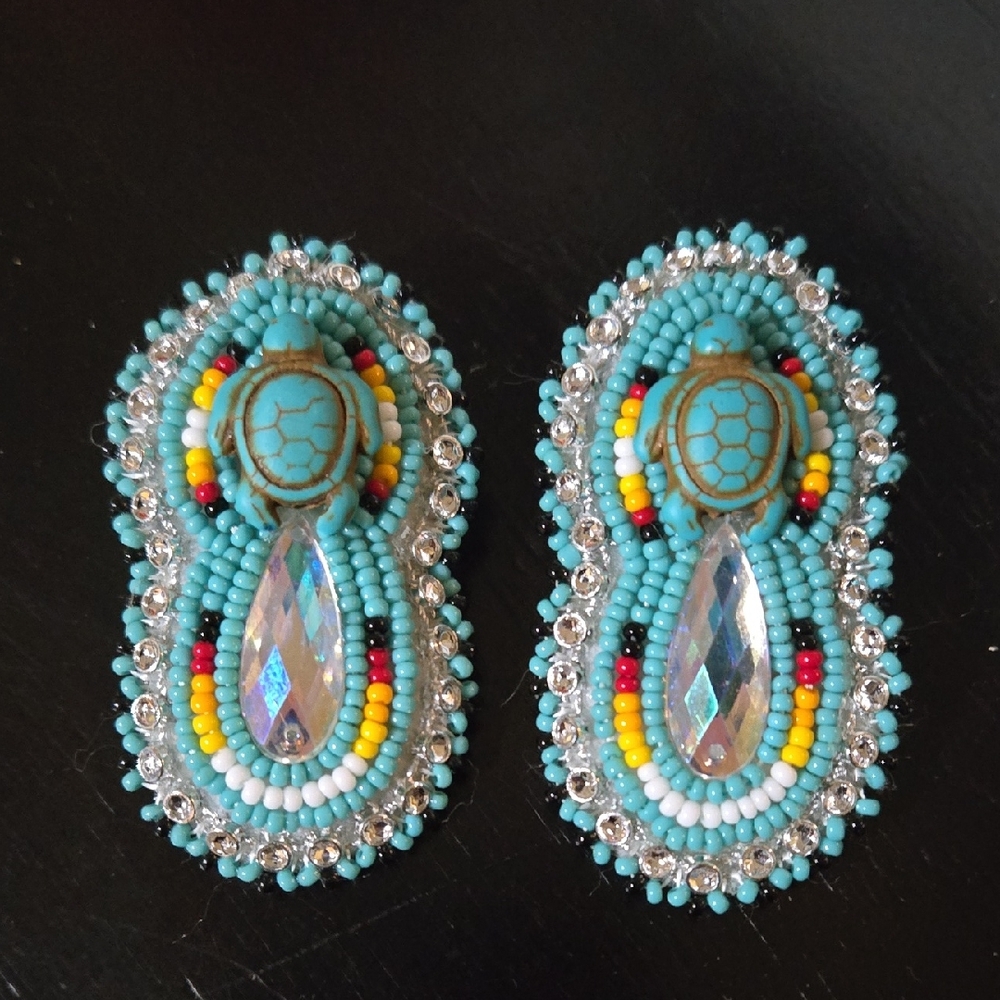 Turquoise Beaded Earrings